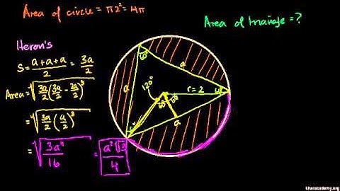 Area of inscribed equilateral triangle some basic trig used