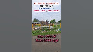 🏡Residential+Commercial Plots for Resale📍In Guduvanchery  West💥North-West Corner💥On Road Plot