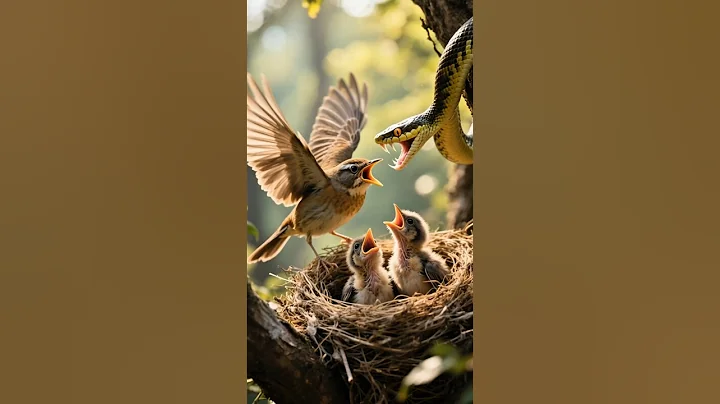 Bird vs Snake 🦜vs🐍 Ai Shorts #birds #nature #wildlife