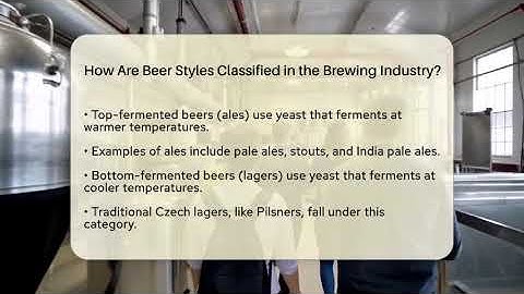 How Are Beer Styles Classified in the Brewing Industry? | The Pint Guy