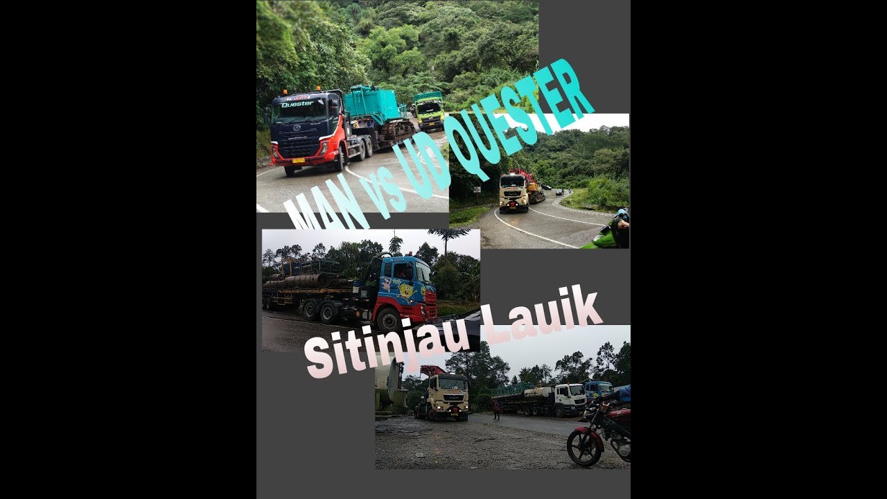 4 unit trailer milik afttrans melewati jalur sitinjau lauik...