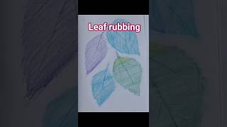 leaf rubbing with crayon  or colour pencils #indianart