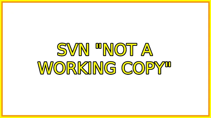 Ubuntu: SVN "not a working copy"