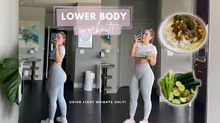 Lower Body Workout | what I eat before & after
