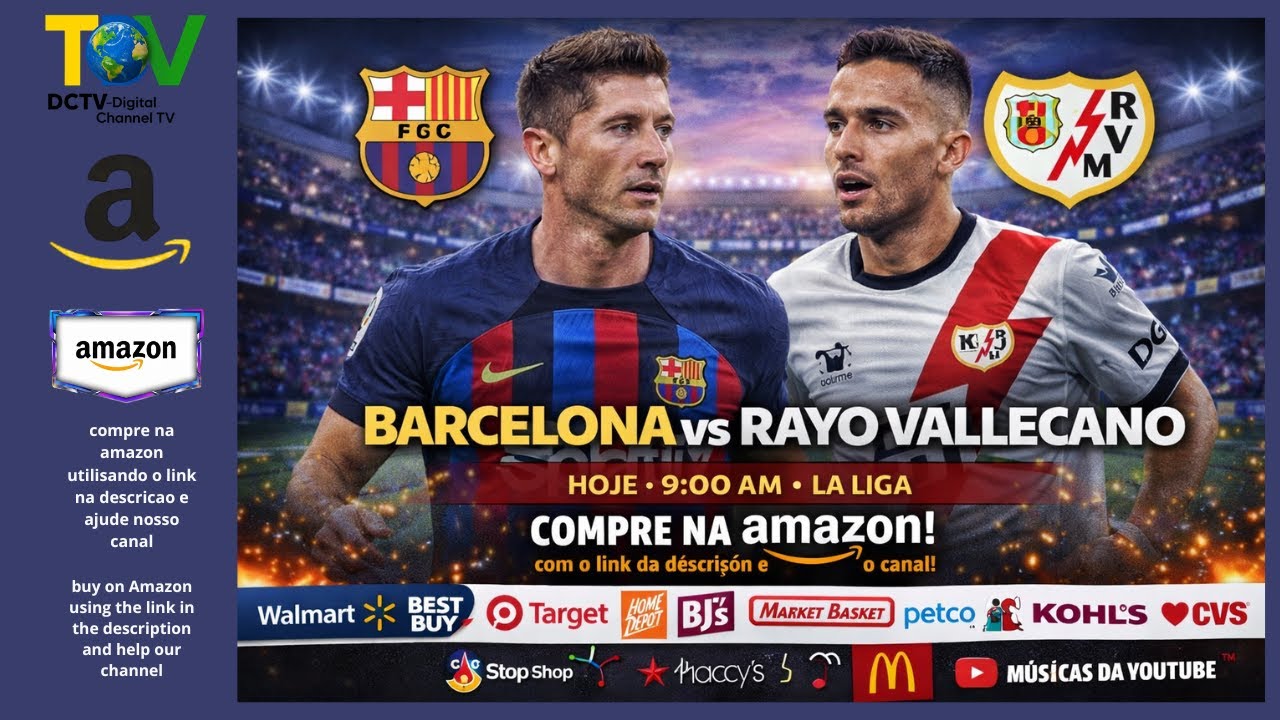 Barcelona vs Rayo Vallecano AO VIVO 🔥 La Liga em tempo real - YouTube