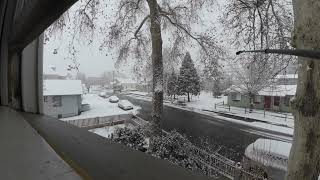 Spring Snow Day In The Historic Hood. Historic Downtown Yreka Ca.