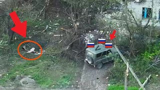 Ukrainian Fpv Drone Attacked Russian Uaz Car With Three Russian Military Personnel Inside