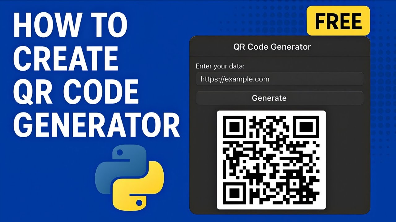 How to Create QR Code Generator in Python | Free Lifetime QR Code Generator | Python Project
