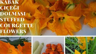 KABAK ÇİÇEĞİ DOLMASI / STUFFED COURGETTE FLOWERS DOLMA STEP BY STEP