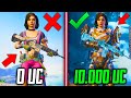 ЧТО КУПИТ ДЕВУШКА на 10000 UC В PUBG MOBILE! ПРОКАЧКА АККАУНТА НА 10000 UC В ПУБГ МОБАЙЛ! ВААААУ!