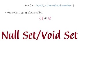Empty Set | Null Set | Void Set