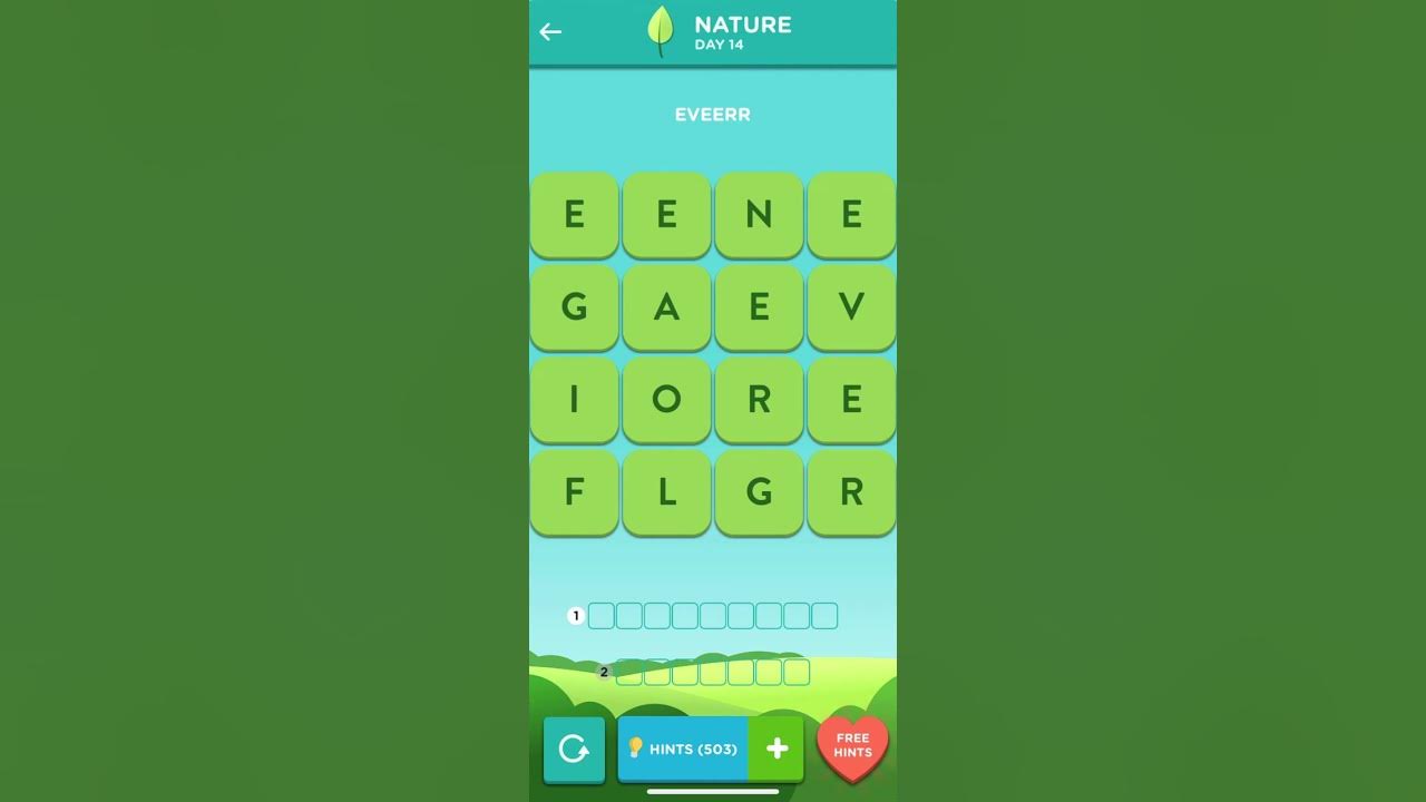 Wordbrain 2 Nature Event (Day 14) Answers Wordbrain 2 Nature Event
