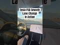 Tesla's Smooth Lane Change in Action #automobile #rivianr1s #camping #modely #tesla #teslacar