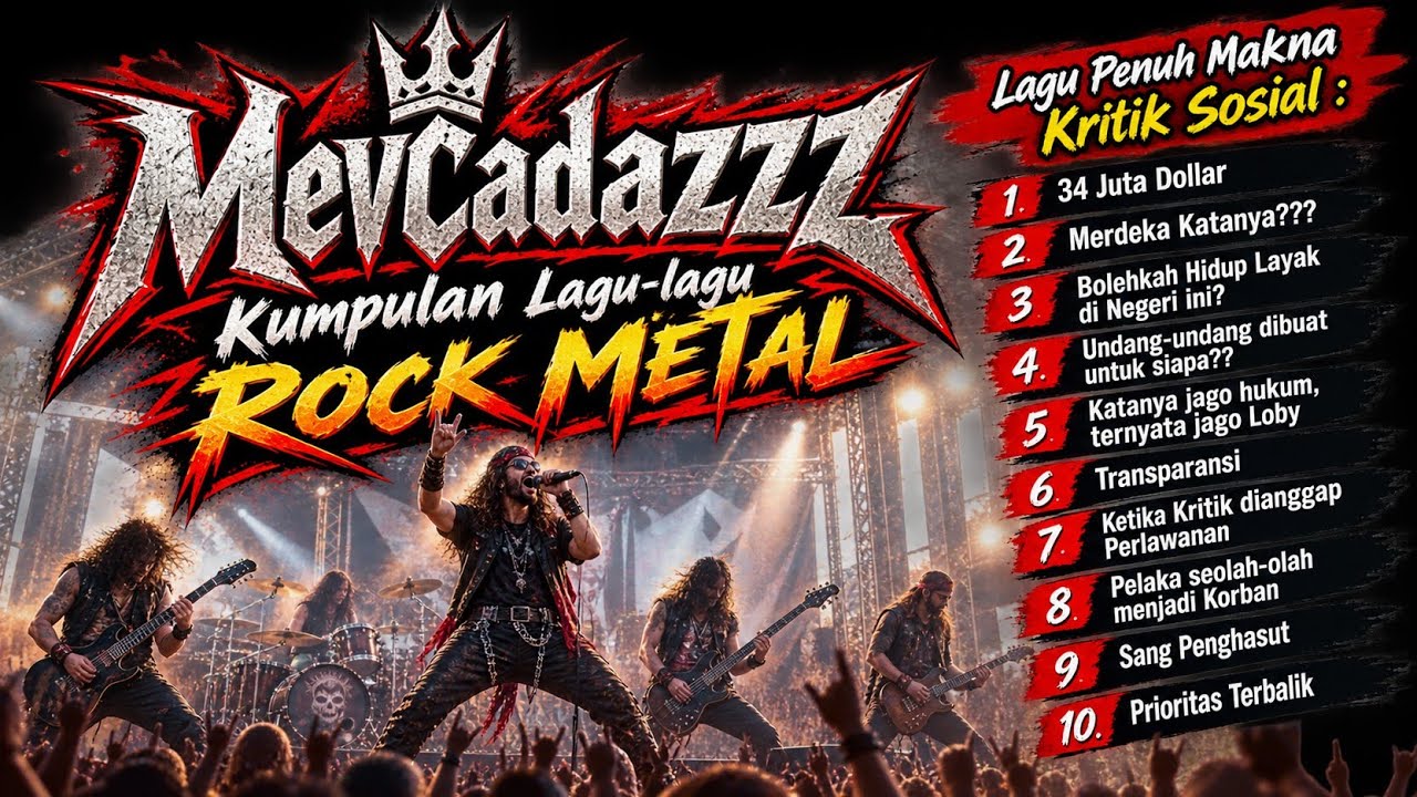 MEVCADAZZZ_THE BEST ROCK METAL! 10 Lagu Kritik Sosial Penuh Makna | Full Album Terbaru
