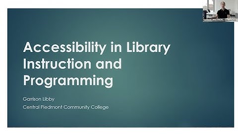 Accessibility In Library Instruction And Programming