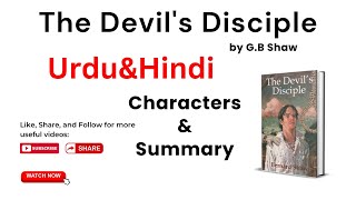 The Devil's Disciple summary by G B Shaw Hindi Urdu Summary & Characters Analysis