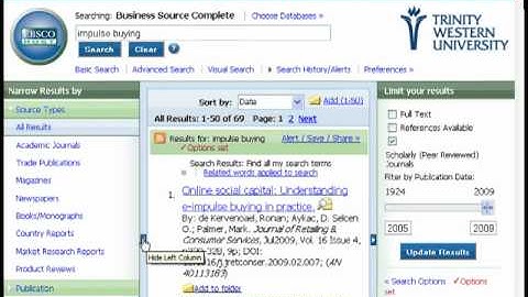 Business Source Complete (EBSCOhost 2.0) Basic Search Tutori