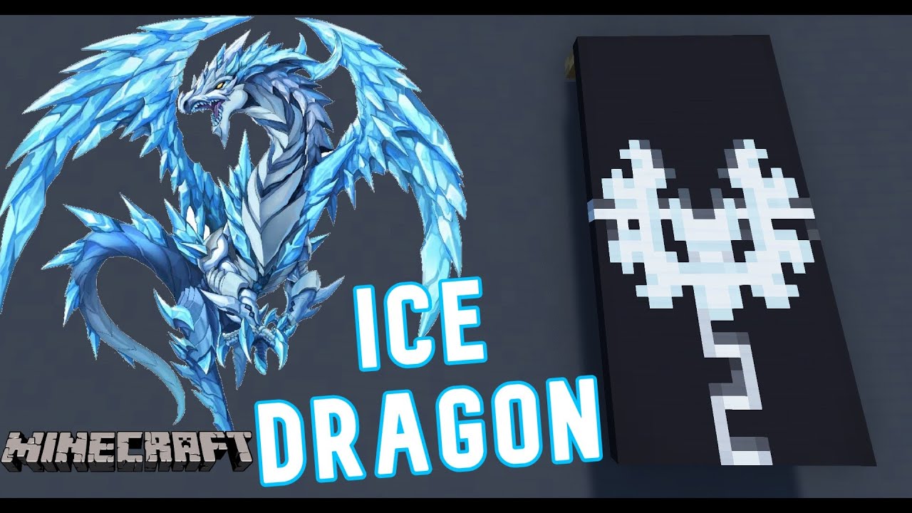 How To Make An Ice Dragon Banner In Minecraft Youtube