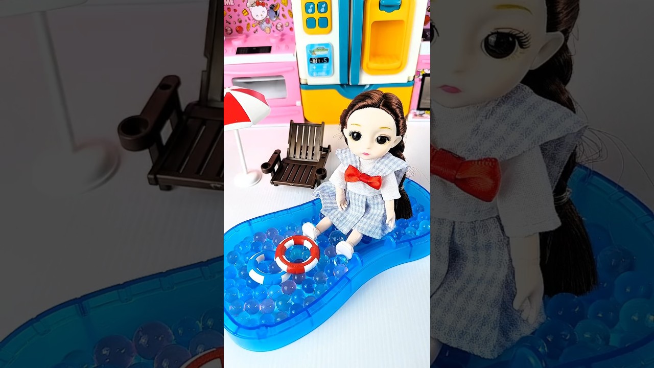Satisfying with Unboxing & Review Miniature Swimming Pool | ASMR Video no music 