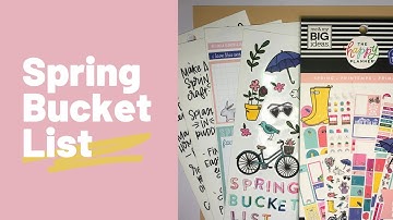 Spring 2021 Bucket List // The Happy Planner