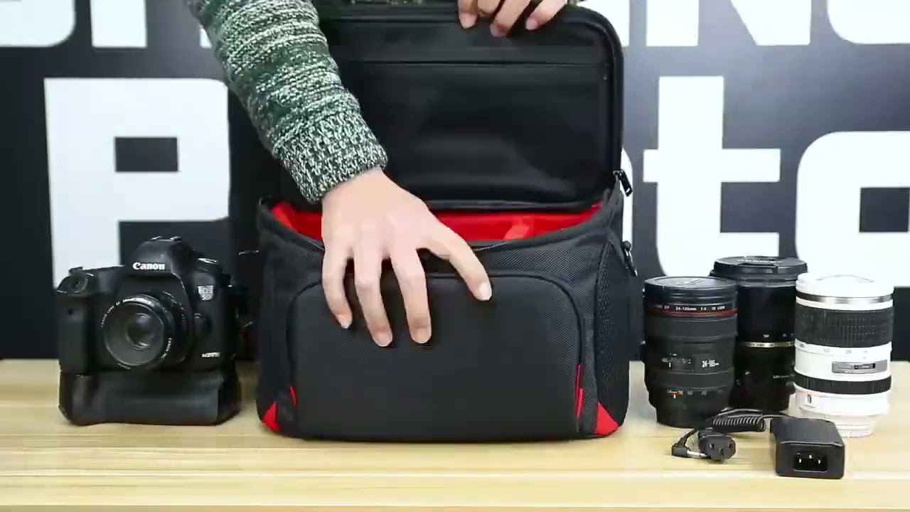 Oxford Fabric Shoulder Bags Handbags with Strap for Canon Nikon Sony