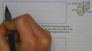 16-4 Solving Volume Equations (6th Advanced)