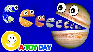 HUNGRY PLANETS   COMPILATION | Planet SIZES for BABY | Funny Planet comparison for kids | Planets