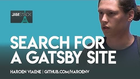 Haroen Viaene — Search for a Gatsby site