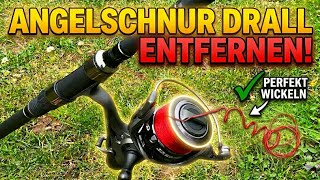Angelschnur entdrallen! Ein guter Weg Drall auf der Hauptschnur zu entfernen.