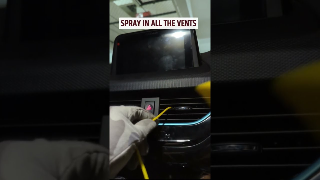 How To Clean CAR AC at Home | Car AC Foam Cleaner #shorts