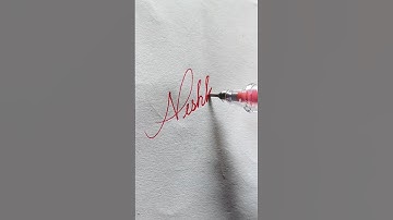 Nishka✍️#calligraphy #handwriting #youtubeshorts #shortsfeed #shorts #ytshorts #signature #viral