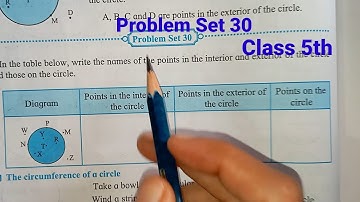 Problem set 30 Class 5th Maths | Circle