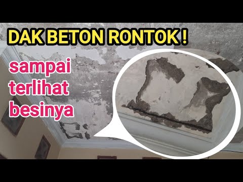 cara memperbaiki dak beton yang rontok karena lembab - YouTube