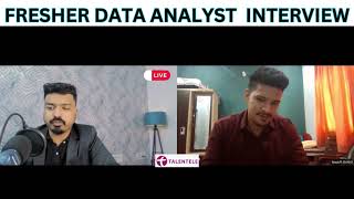 Data Analyst Fresher&#39;s Mock Interview | Learn Data Analytics from Talentele #dataanalytics