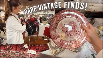 I FOUND MY DREAM ANTIQUE CHRISTMAS DECOR! Rare Vintage Holiday Finds at this Antique Show
