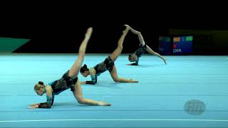 Kazakhstan (KAZ) - 2018 Acrobatic Worlds, Antwerpen (BEL) - Balance  Women's Group Resimi