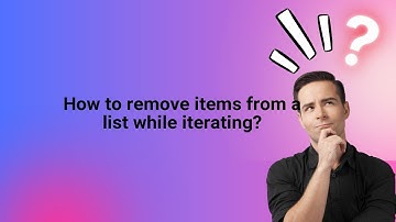 How to remove items from a list while iterating?