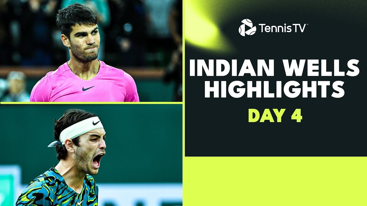 Alcaraz Battles Kokkinakis; Murray, Fritz, Sinner all Feature 2023 Indian Wells Highlights Day 4