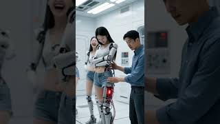 Robot Girl Gets Shy When He Touches Her Belly