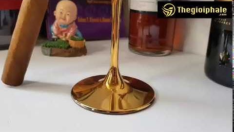 Ly rượu vang pha lê mạ vàng 24k nổi chân ly Thegioiphale vn   0975 820 820