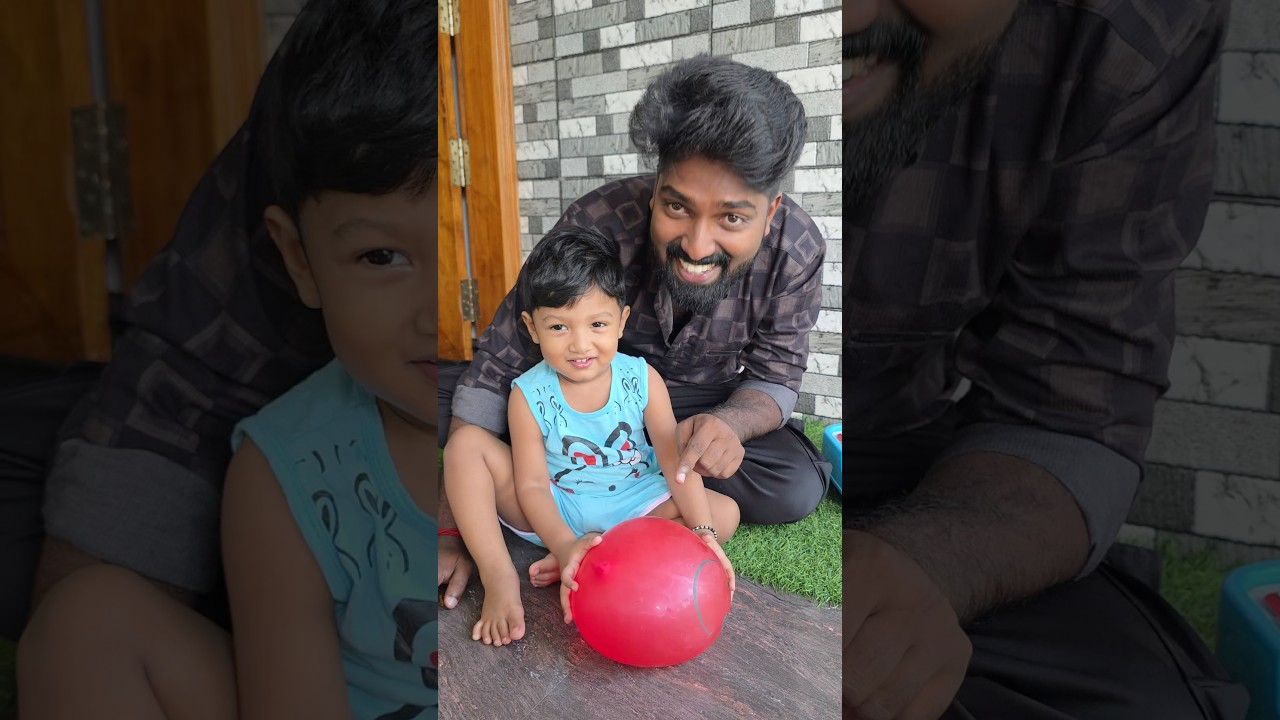 Our baby play with big water balloon🥰😍