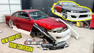 S14 Gets a HUGE makeover! | Kouki conversion + New body kit