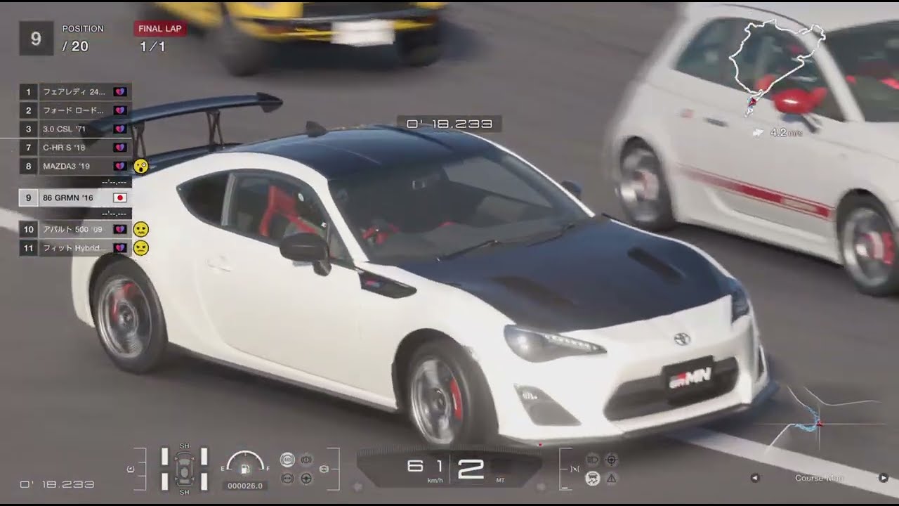 PS5【GT7】TOYOTA 86 GRMN '16:1220kg:Nürburgring:GT Sophy: #GT7 #PS5