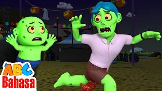 Zombie berbaris dalam garis lurus | Lagu Halloween Seram untuk Anak-Anak | ABC Bahasa