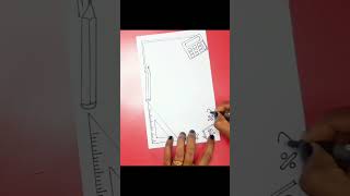 Quick and easy Front page border design for maths project / shorts