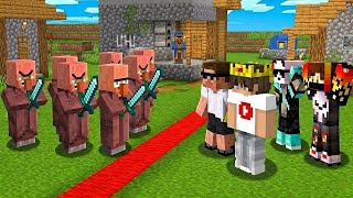 Mr.Doorbin SPLIT My Village into Half in Minecraft...