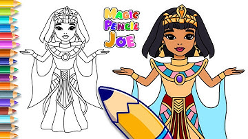 How to Draw Cleopatra | Easy Drawing Tutorial for Kids! Step into History!