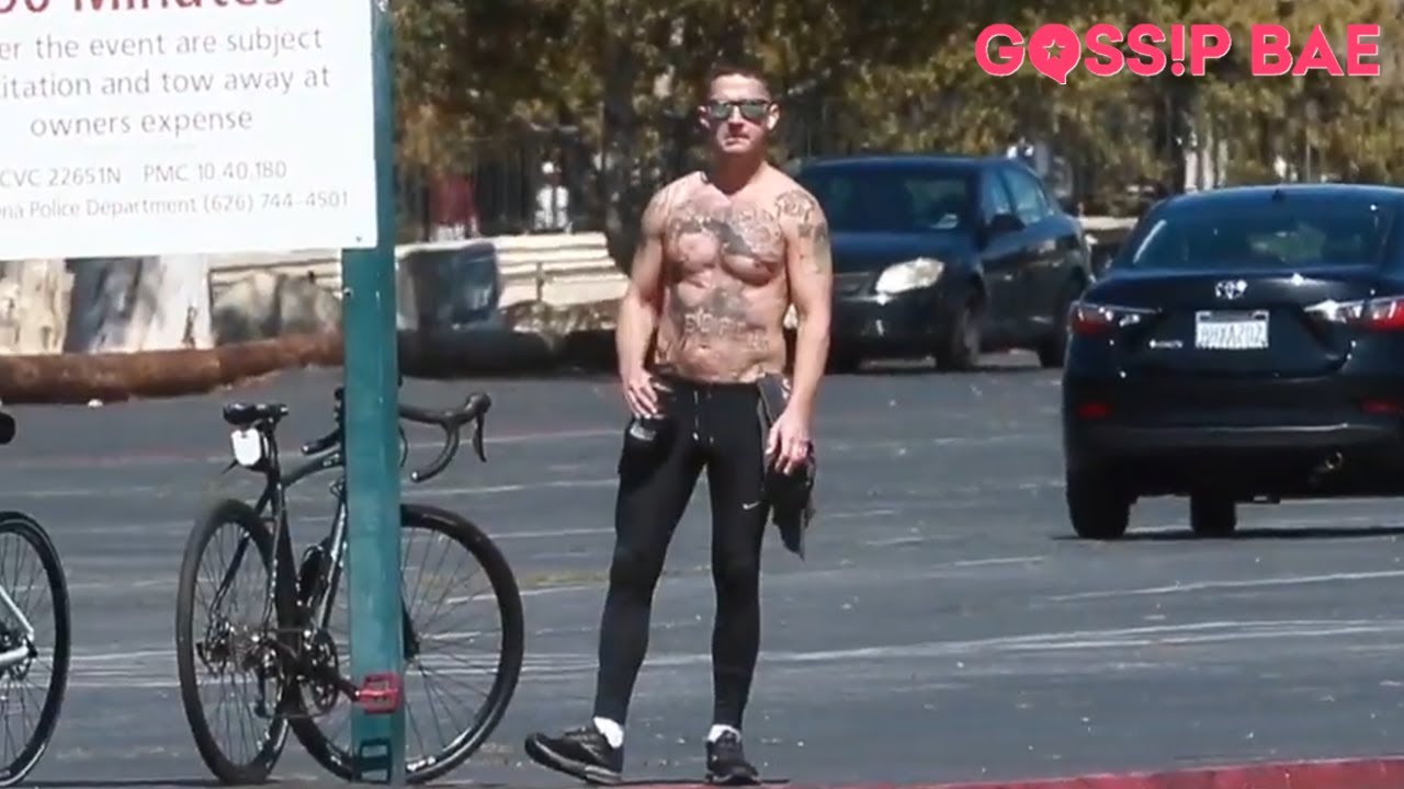 Shia LaBeouf dances to his tunes on bike outing with ex Mia Goth - YouTube