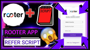 Rooter App Refer Script|Rooter app unlimited coins trick|Rooter App Script|#selfearningapp#online