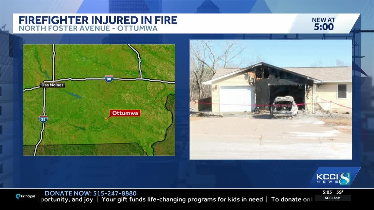 Firefighter injured during weekend house fire in Ottumwa